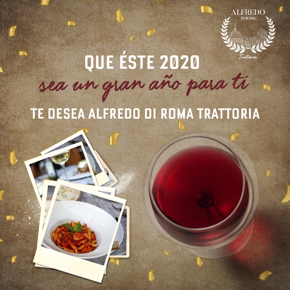 ADRTrattoria's tweet photo. Feliz Año Nuevo, te desea Alfredo Di Roma y Grupo Presidente, que sea un año lleno de dicha y felicidad. https://t.co/GXa2W7joIj