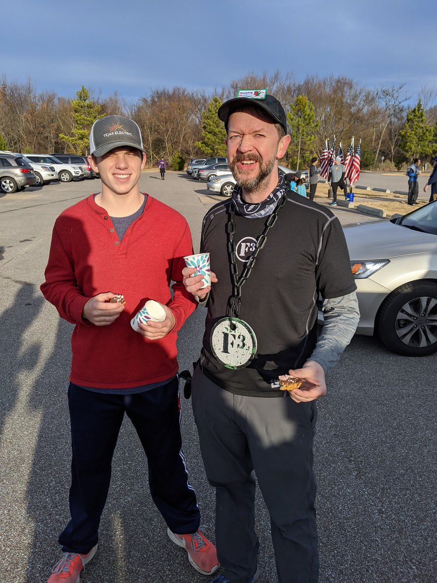 F3Memphis's tweet photo. 41 PAX converged at the Mothership to kick 2020 off #F3Nation style.
Then all 41 hung out, drank hot bean water, and enjoyed 100% #F3tention.
Welcome Catheter and AC/DC, and congrats to Rabbit on earning the #ManeChain!
#F3Counts #2ndFcountstoo #MemphisMojo #ISI #MemphisRules https://t.co/OkM8XKGQGT