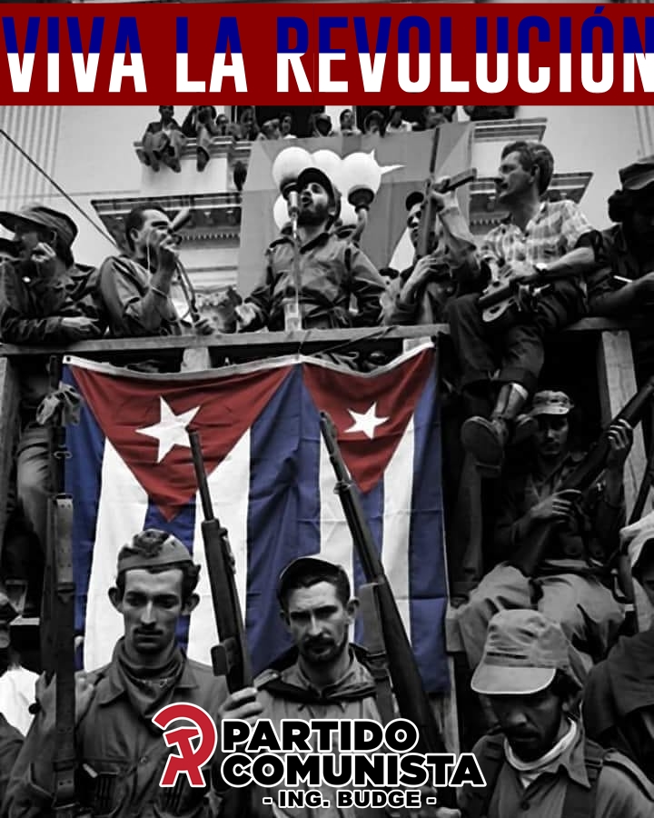 PC_FJC_BUDGE's tweet photo. #RevoluciónCubana | Se cumple un nuevo aniversario de la gesta heroica, emprendida por los comandantes Fidel, Camilo y el Che. A 61 años del triunfo revolucionario, el pueblo cubano sigue de pie, defendiendo y desarrollando el socialismo.

#Cuba
#Revolución
#Socialismo
#Comunismo https://t.co/2qfol9uJPq