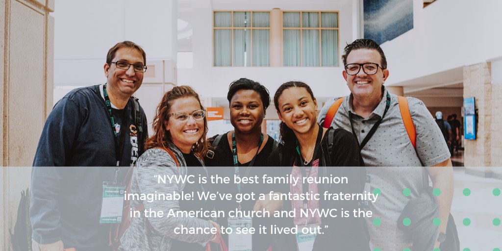 yth_specialties's tweet photo. “NYWC is the best family reunion imaginable! We’ve got a fantastic fraternity in the American church and NYWC is the chance to see it lived out.” - #NYWC19 Attendee https://t.co/Pt5QdY9UeI
