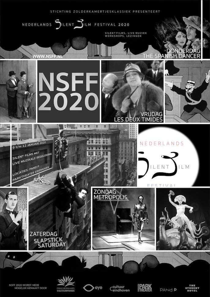NSFFestival's tweet photo. Omdat het #nieuwjaarsdag is en omdat het festival VOLGENDE WEEK begint, is hier onze poster! #NSFF2020 https://t.co/WQX9aMza22