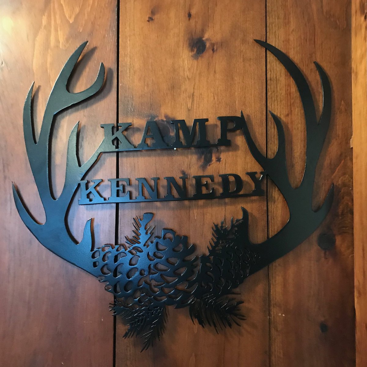 This custom made family sign fits right in perfectly where it is hanging!
Interested in a sign for your home? Email us at fmetal.orders@gmail.com