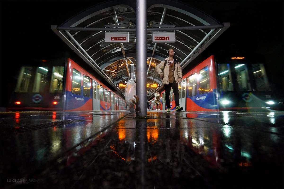 OPPOSITE DIRECTIONS PHOTO /7SHADWELLDifficult conditions. Rainy & moving slightly. Very pleased with this multi-exposure  http://instagram.com/tubemapper&nbsp;  http://shop.tubemapper.com/Shadwell-Station/Photography thread capturing trains leaving & arriving a London Underground station.THREAD