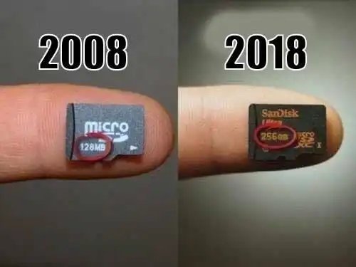 billatnapier's tweet photo. 128MB to 256GB  - not many things increase by x2K in a decade https://t.co/E7rc6Ubj1A