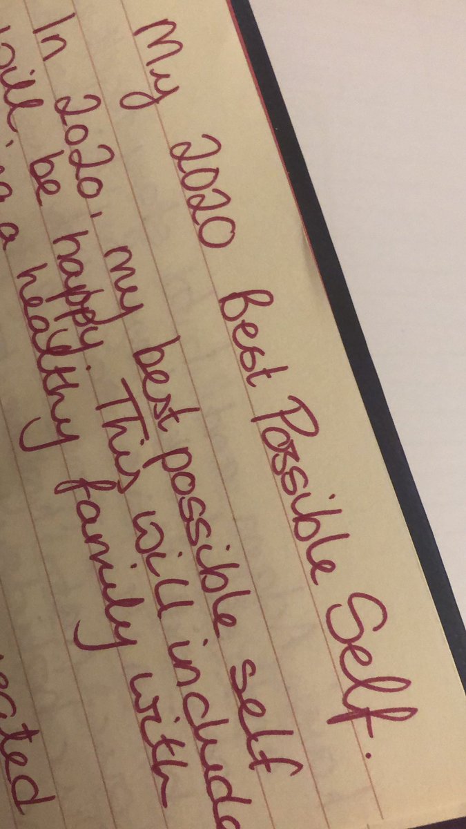 gabibousfield's tweet photo. Taking my 2019 dissertation findings into 2020. Writing about my best possible self and setting goals to increase optimism and setting myself up for the year ahead 🙌🏼#bestpossibleself #PositivePsychology https://t.co/4DBH95sFFE