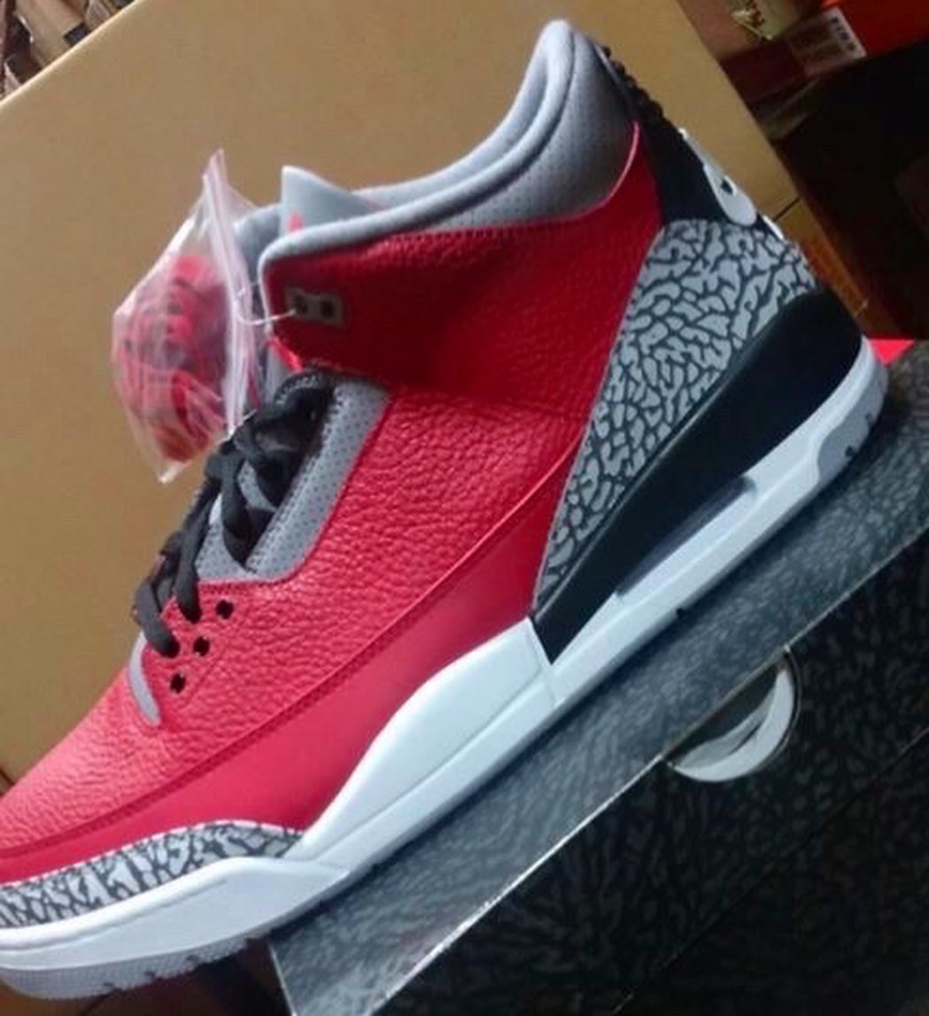 Air Jordan 3 'Fire Red/Cement Grey 