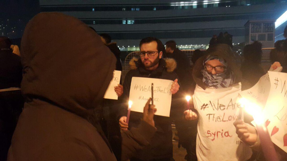 WeAreTheLoveOrg's tweet photo. [ Photo Album 7 ] Sarajevo's New Year Resolution

#Sarajevo lit its candles of solidarity &amp; love for the innocent under brutal military siege in #Idlib. It’s New Year Resolution was plain and simple: Take #Assad2ICC 

#WeAreTheLove #2020NewYear #SaveIdlib https://t.co/HKffW0cnjp