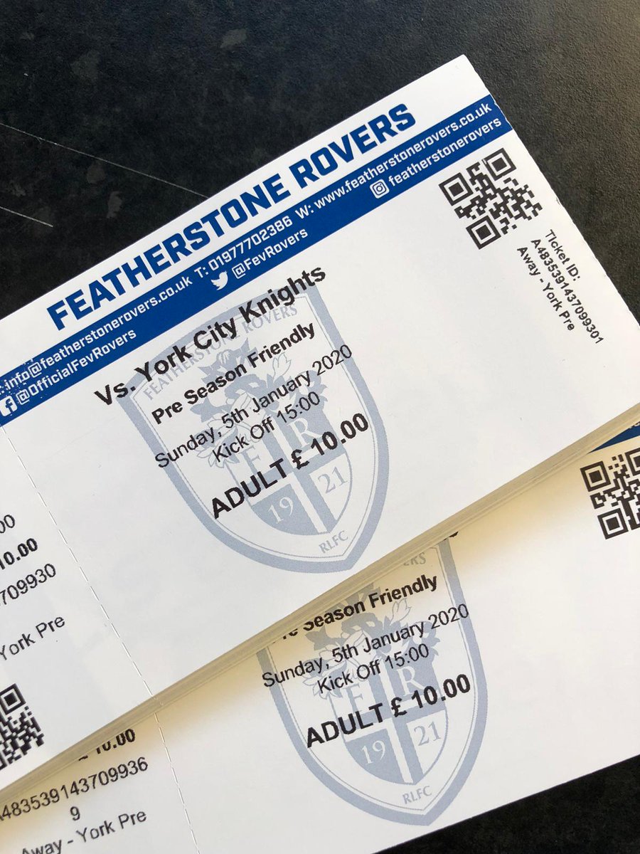 COMPETITION: Simply like &amp; retweet this tweet to be in with a chance of winning 2 tickets to this Sunday's opening friendly at @FevRovers!

We will pick a winner at 8pm on Thursday, 2nd January... Good luck!

#WeAreYork⚔️