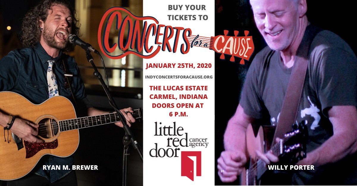 IndyCFAC's tweet photo. 2020 is here which means CFAC is in 24 days! Buy your tickets now to see Willy Porter &amp; Ryan M. Brewer! https://t.co/1WJiEWCtoH

Proceeds go towards Little Red Door Cancer Agency to support their annual summer camp for kids with cancer. Can’t wait to see you on 1/25! #IndyCFAC https://t.co/qQA9Qp6GC1