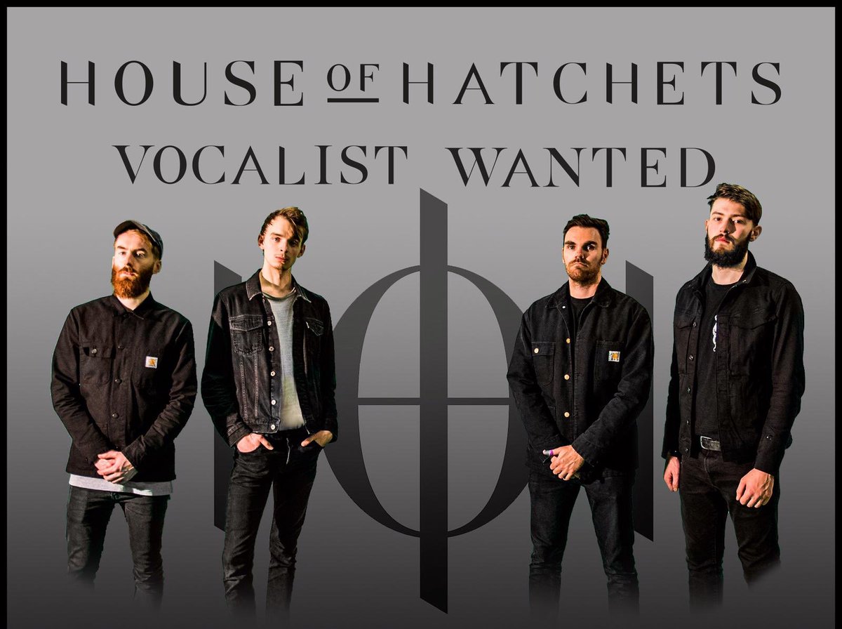 houseofhatchets's tweet photo. ANNOUNCEMENT

Unfortunately we have to announce that House of Hatchets will be parting ways with our vocalist Chris. We wish him the best in the future.

As a result, we are now looking for a new vocalist. https://t.co/u0jdLmt4wO