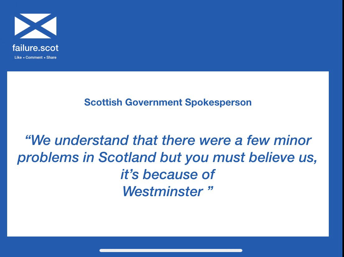 Scottish Government 🏴 (@scotgovernment) on Twitter photo Today the the cabinet met to look at the successes from last year due to our government. The meeting to review success lasted a full 3 minutes and it was concluded that the lack of success in devolved matters was not <a href="/scotgov/">Scottish Government</a>’s fault. Here is a quote from our spokesperson. Today the the cabinet met to look at the successes from last year due to our government. The meeting to review success lasted a full 3 minutes and it was concluded that the lack of success in devolved matters was not <a href="/scotgov/">Scottish Government</a>’s fault. Here is a quote from our spokesperson.