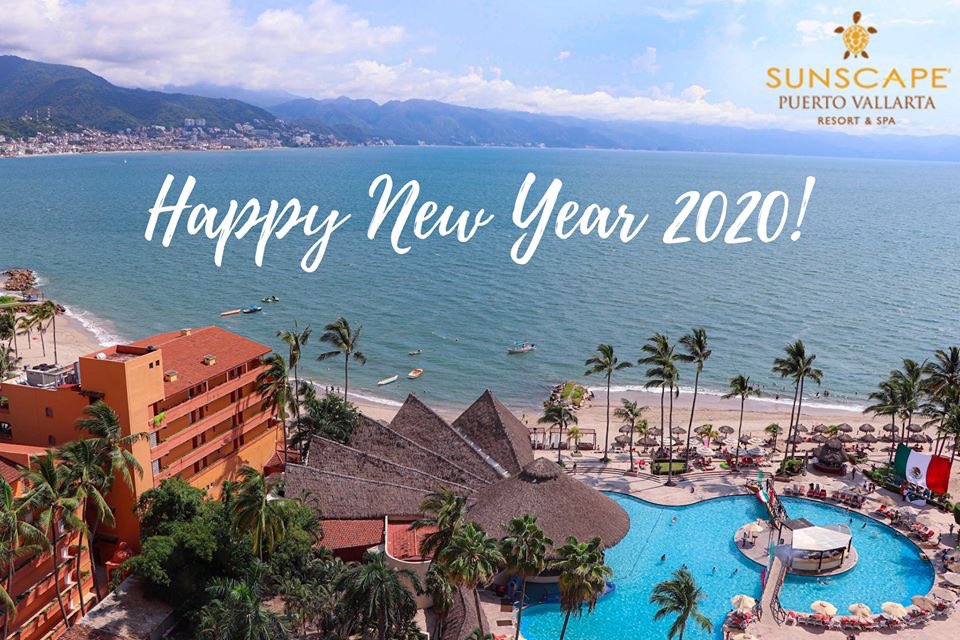 SunscapePVR's tweet image. #HappyNewYear!🎉🎆🍾  Best wishes from your #SunscapePuertoVallarta family! 
¡Feliz Año Nuevo!🥳 #Feliz2020