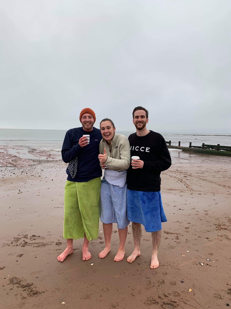 TheaViolet93's tweet photo. A dip in the Channel to see in the new year and the new decade! 
😂🤦🏻‍♀️🌊 #absolutelyfreezing https://t.co/zuAGWvfVmq