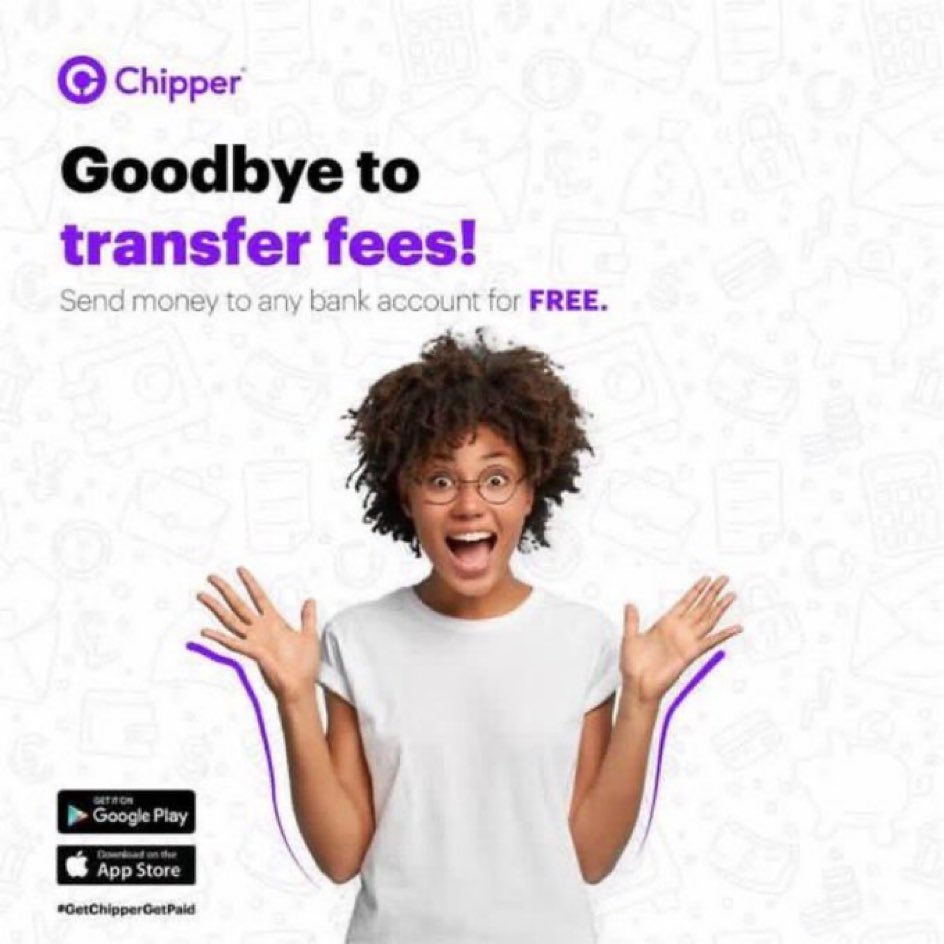 Auntyadaa's tweet photo. Download chipper app today and enjoy zero transfer charges to other banks in Nigeria and to some other africa countries.
Download via https://t.co/XG46eaQ1ho and thank me later π
#GetChipperGetPaid https://t.co/J0bnS9qza4