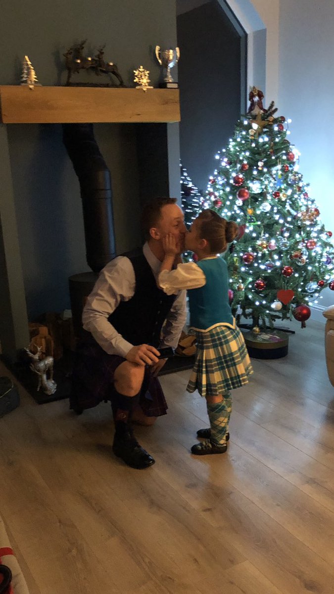 MrsLochore's tweet photo. Iona and her dad ready for their first gig at Hogmanay.  @MissDalyAPS @airthprimary https://t.co/G9AJ50aqF1