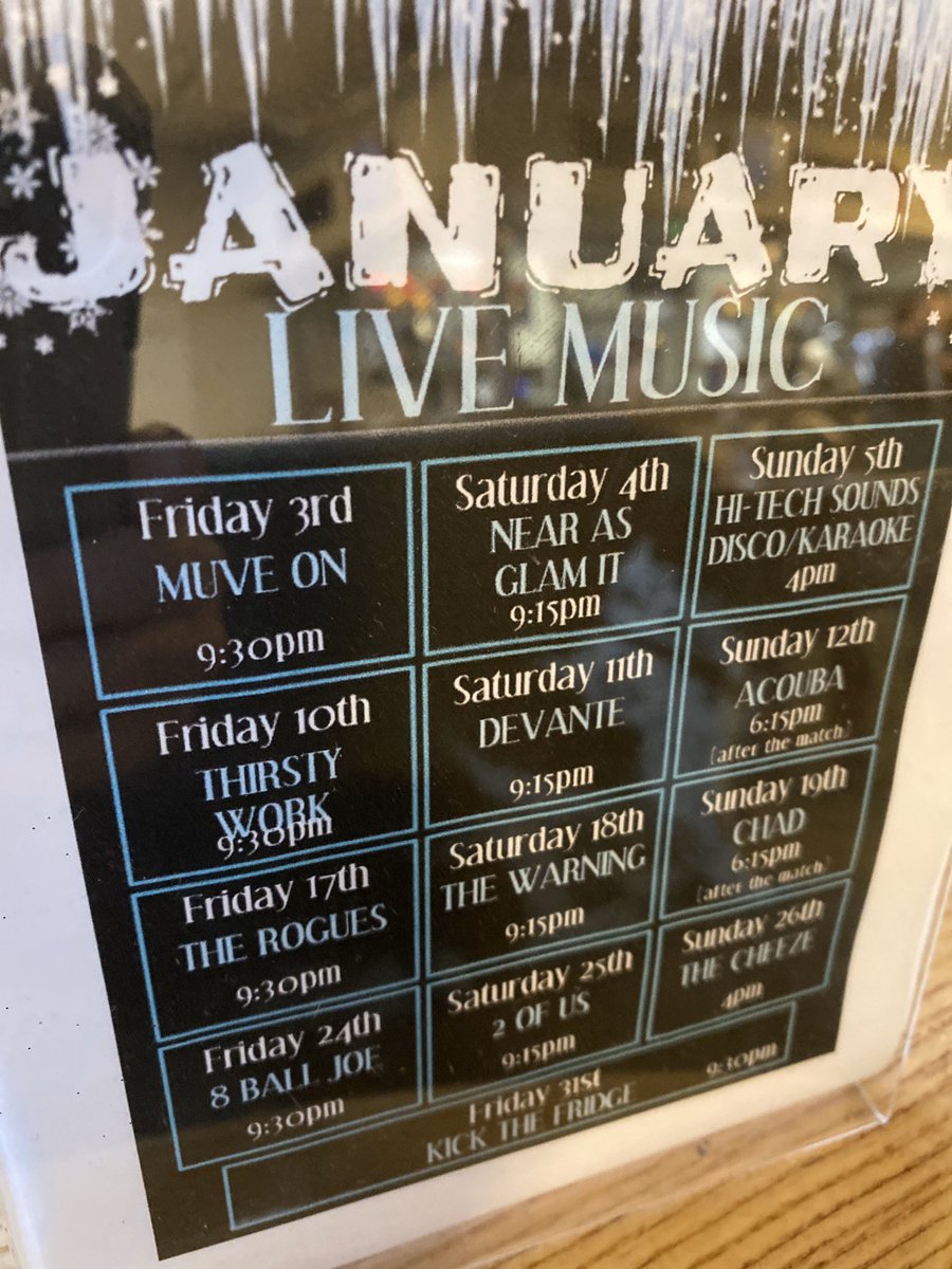 Happy New Year.  Here’s what we’ve got on in January ⬇️