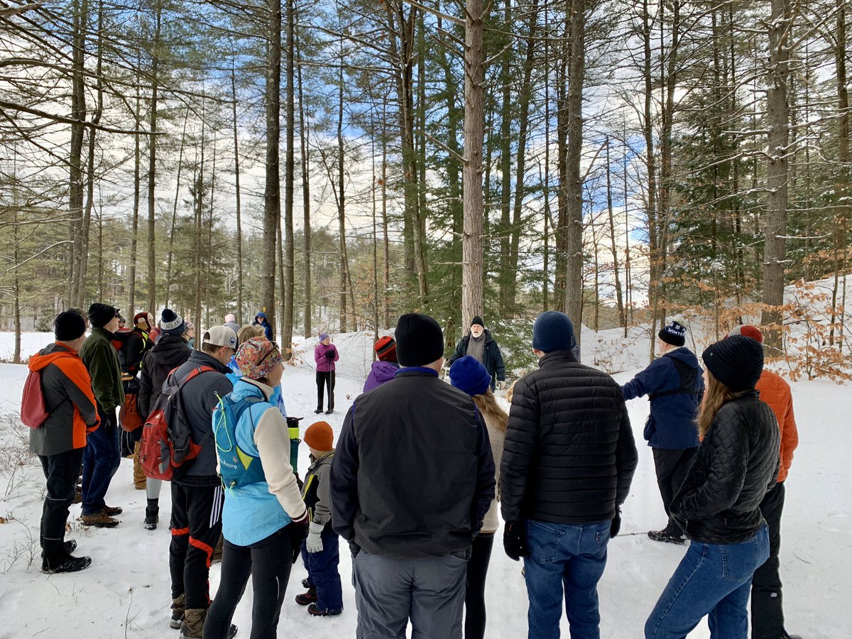 MichaelBennet's tweet photo. Grateful to kick off the new year with my wife @DaggettSusan, two of our daughters, NH Rep. @dave211, and the community in Hopkinton for their annual hike! The beautiful outdoors in the Granite State reminds us of home. https://t.co/GFxgHo2No0