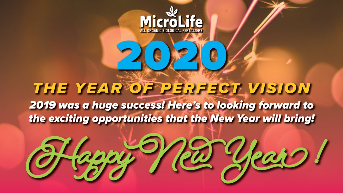 MLFertilizers's tweet photo. HAPPY NEW YEAR! 🎉 Here's to 2020 🥂 The Year of Perfect Vision 👀 We hope your year is filled with health and happiness 😀 https://t.co/Zl6dbgKkI0