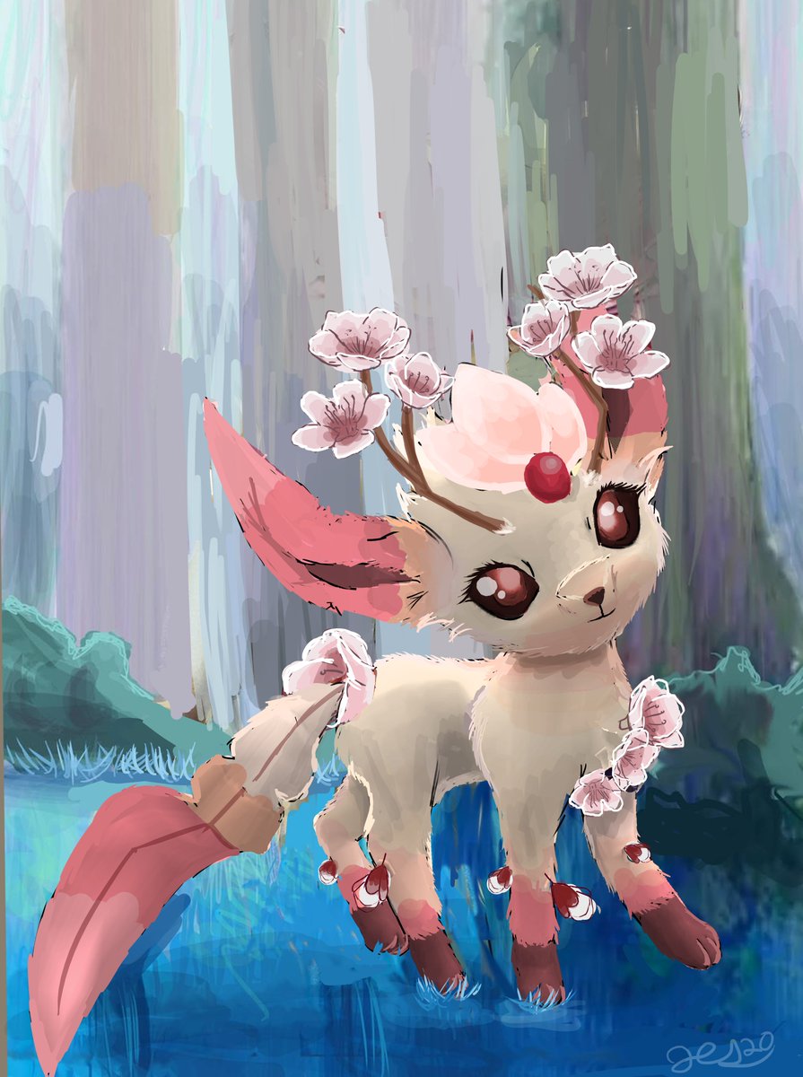 Cute Leafeon Fan Art.