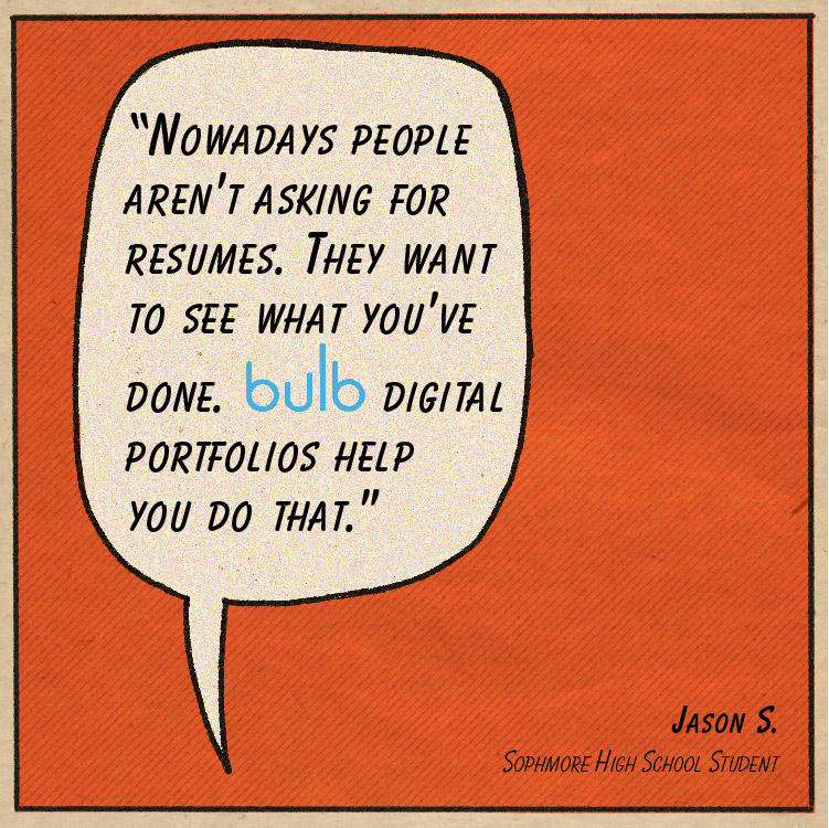 bulbapp's tweet photo. This year, show that you're more than a piece of paper, a test score, and certificate. Create a #digitalportfolio to showcase the real, dynamic you. #bulbmakesiteasy #bulbit https://t.co/yvcbKOYz7l