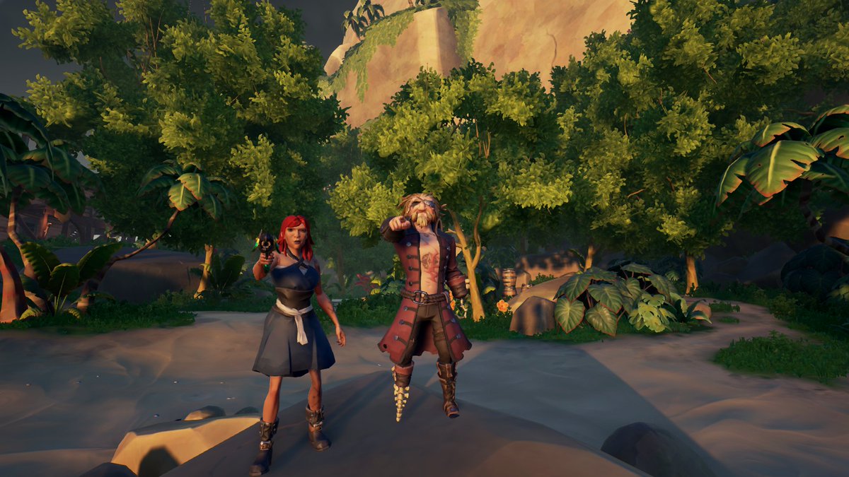CaptainJollydog's tweet photo. Fun and shenanigans with me first mate @tokks123 on the deadly #SeaOfThieves https://t.co/eIK1dFkbJB