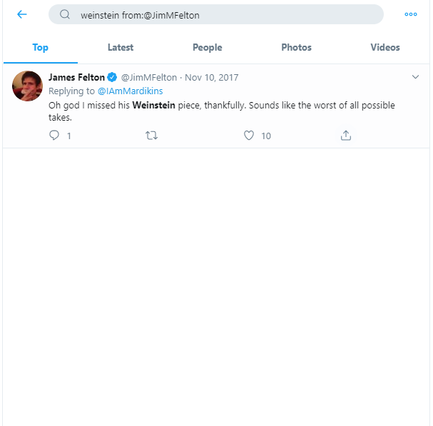 Meanwhile, look how vocal this servile sheep is when it comes to actual predators: