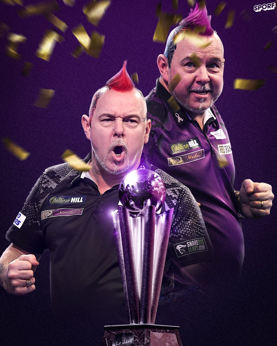Sporf's tweet photo. 🏆 @OfficialPDC CHAMPION 🏆 

🎉 @SnakebiteWright wins his FIRST EVER @OfficialPDC World Championship.

📊 102.79 average during the game.

🎯 Hit 11 180s.

😳 Hit 34 140s.

🏟 Revenge for losing 2014 final v @MvG180.

👏 Congratulations, Peter! https://t.co/UGyMD6VFvP