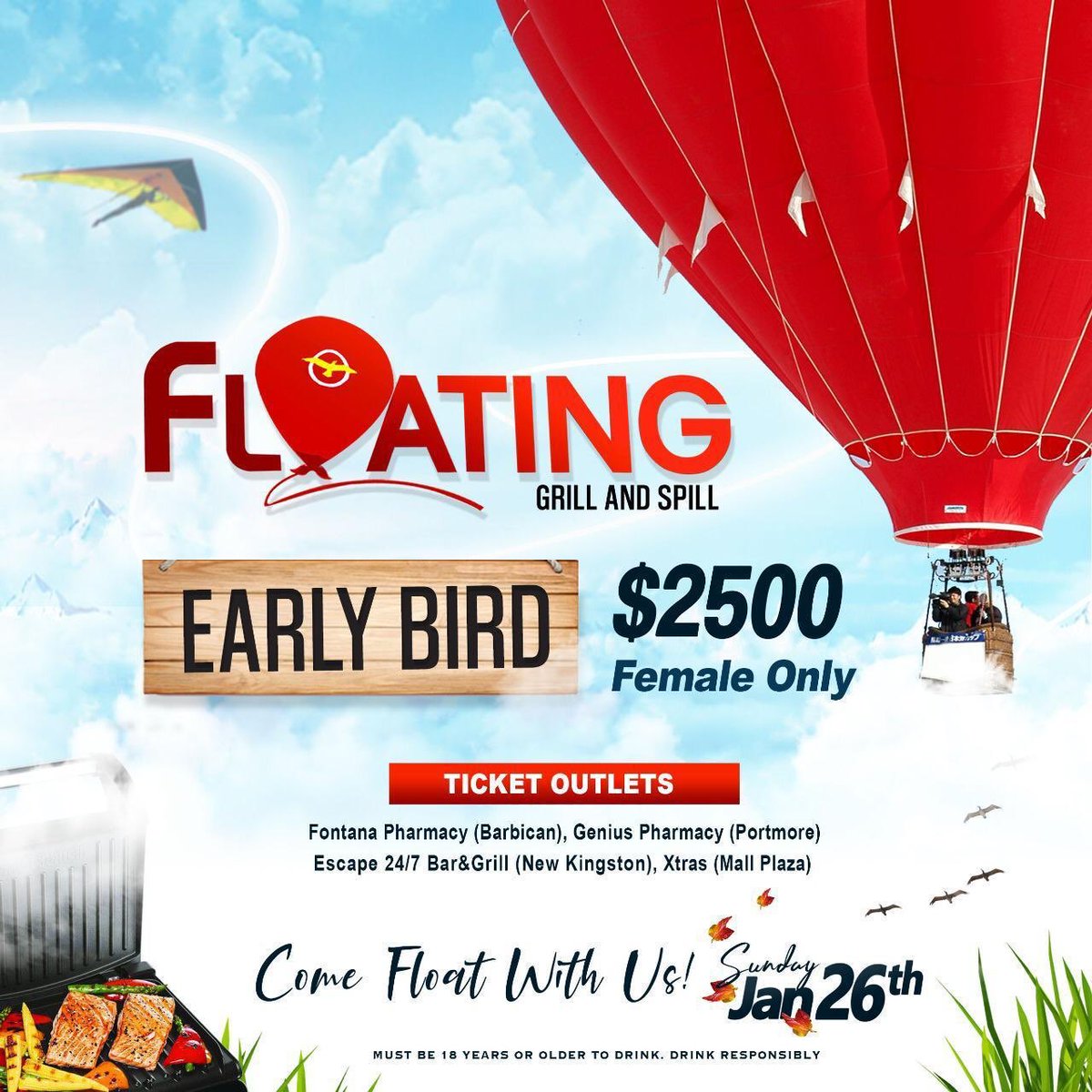 jonwick_'s tweet photo. Female Early Birds !!
$2500
Limited Available (January 1st - January 10th)
Get Them While Stocks Last !!
Outlets: Fontana Pharmacy (Barbican), Xtras (Mall Plaza), Genus Pharmacy (Portmore), Escape 24/7 (New Kingston)
#FloatingJa #FromPotToPlate #ComeFloatWithUs πππ https://t.co/nbCEHHsh0a