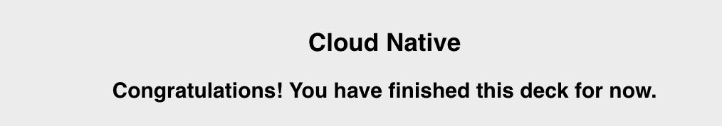 Cloud Native Anki Deck