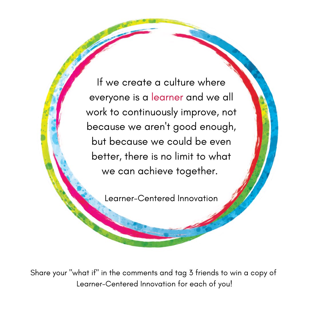 I’m giving away 20 copies of Learner-Centered Innovation:  Spark Curiosity, Ignite Passion, and Unleash Genius to kick of #2020 
Share your “what if...” for the future of education in the comments and tag 3 friends for a chance to win a book for each of you. 
#LCInnovation