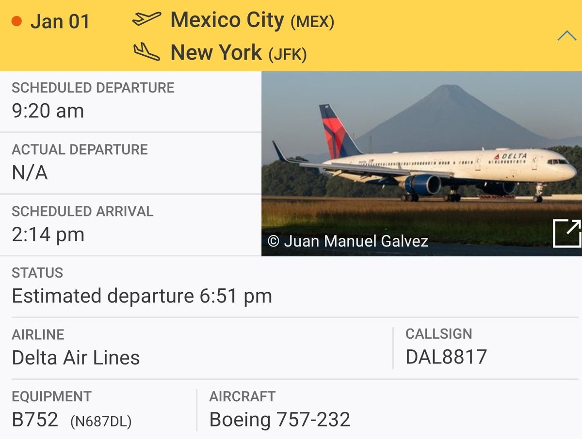 FlightModeblog's tweet photo. #Delta flight #DL8817 from #Mexico City to #NewYork suffered an engine fire during the taxi.The passengers evacuated the #Boeing 757 via emergency slides. One woman asked for doctor. 📷 @ferminkoop
#flightmodeblog #flightmode #aviation #avgeek #avgeeks #flights #travel #Traveler https://t.co/cPOsmdAGSv