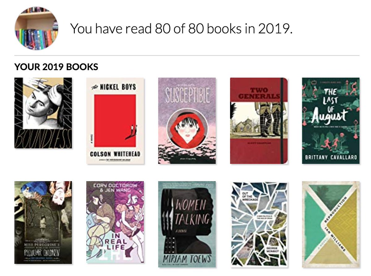 jacbalen's tweet photo. Reflecting on my #reading life in #2019.
7 nonfiction
2 poetry
13 children’s books
5 graphic novels
53 fiction (10 YA, 43 adult)
Doesn't include the hours invested in long reads in @aeonmag or @Longreads or the hundreds of hours listening to podcasts #baleneng #wbeteamlearning https://t.co/MwIpb5jiWh