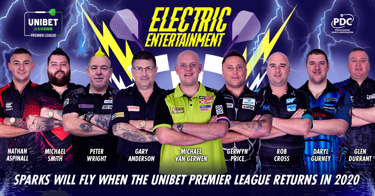 PDC Darts on Twitter: "Here's the nine-player for the 2020 @Unibet Premier League... 🎟 https://t.co/edGyRNBOie https://t.co/BMM53nYc61" / Twitter