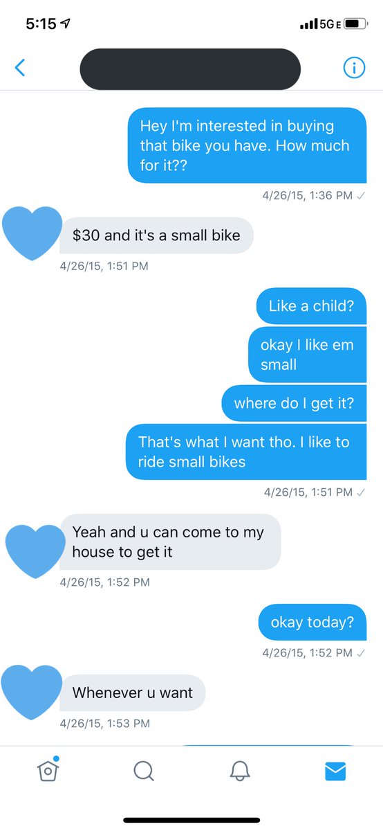 Shandlling's tweet photo. My twitter got hacked sophomore year of high school by the entire county. Here’s a convo I found of them harassing a girl who was just tryna sell a bike on twitter. https://t.co/Eln5vqNwXr