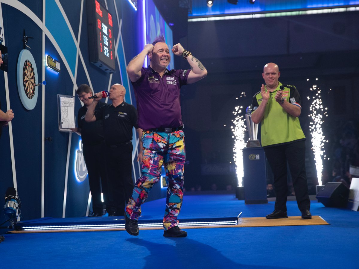 OfficialPDC's tweet photo. Peter Wright is the Champion of the World!

The 49-year-old lifts the title for the very first time and finally breaks his run of defeats against Michael van Gerwen in major finals https://t.co/pSWh0NSi8d
