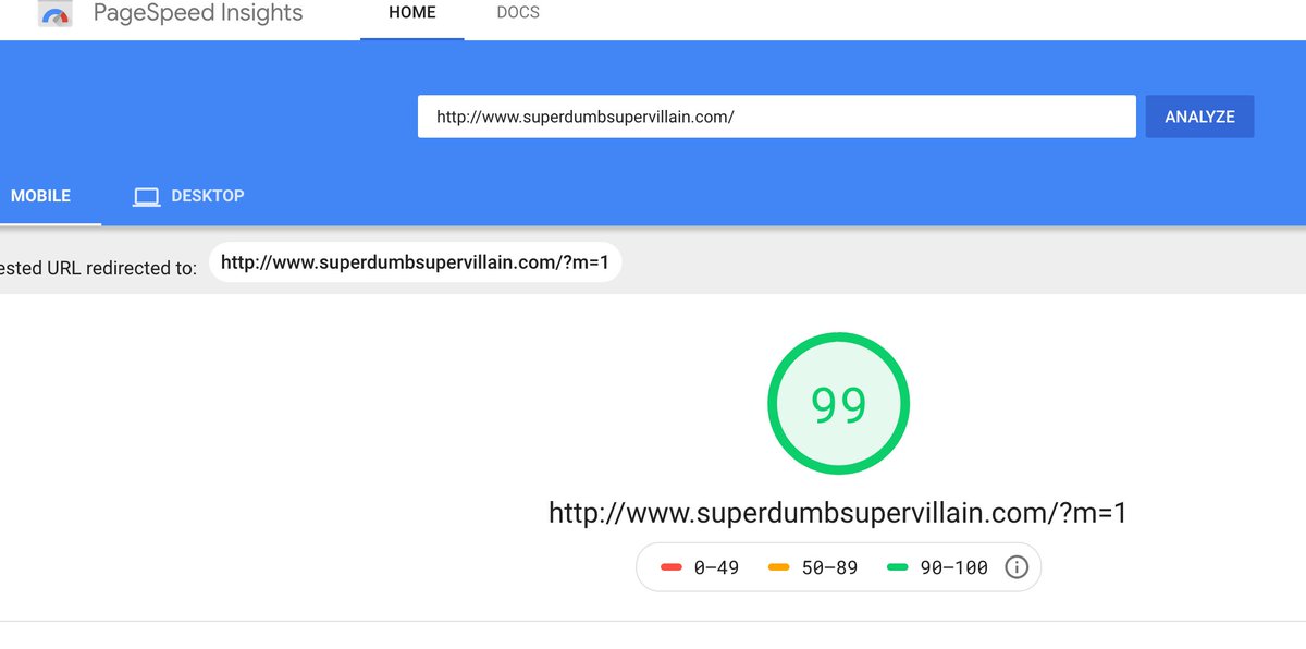 superdumb's tweet image. My MacBook is on its last legs but my pagespeed is looking pretty good… #SiteSpeedAccelerator