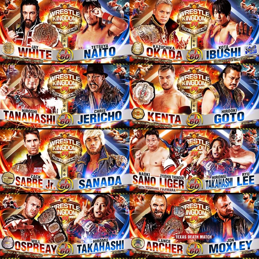 ModernNoisePod's tweet photo. What #WRESTLEKINGDOM14 match are you looking forward to the most? https://t.co/qkshUfLlwW