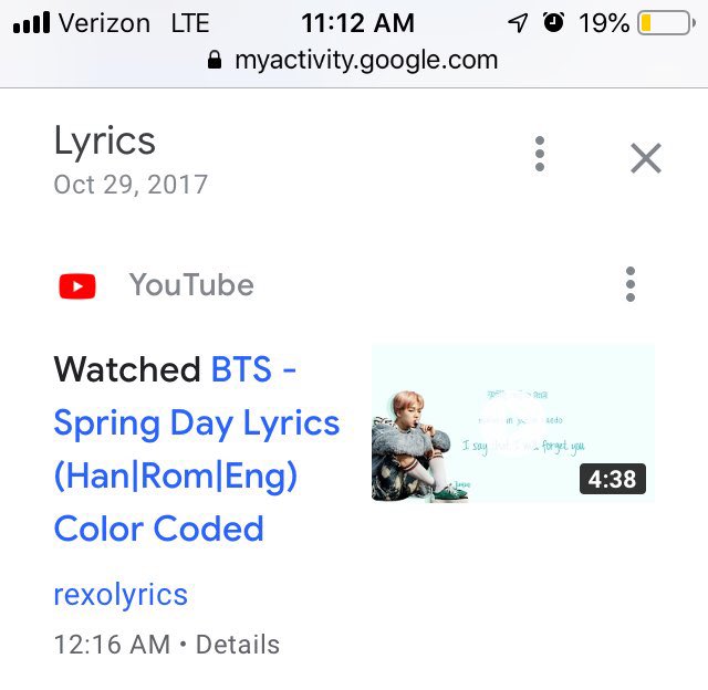 almost a week later I looked up Spring Day again! the week before was when I had heard it for the first time on another group’s spotify radio and it struck me and I thought “oh, *this* is BTS? the group everyone likes?” but I wasn’t quite stanning yet