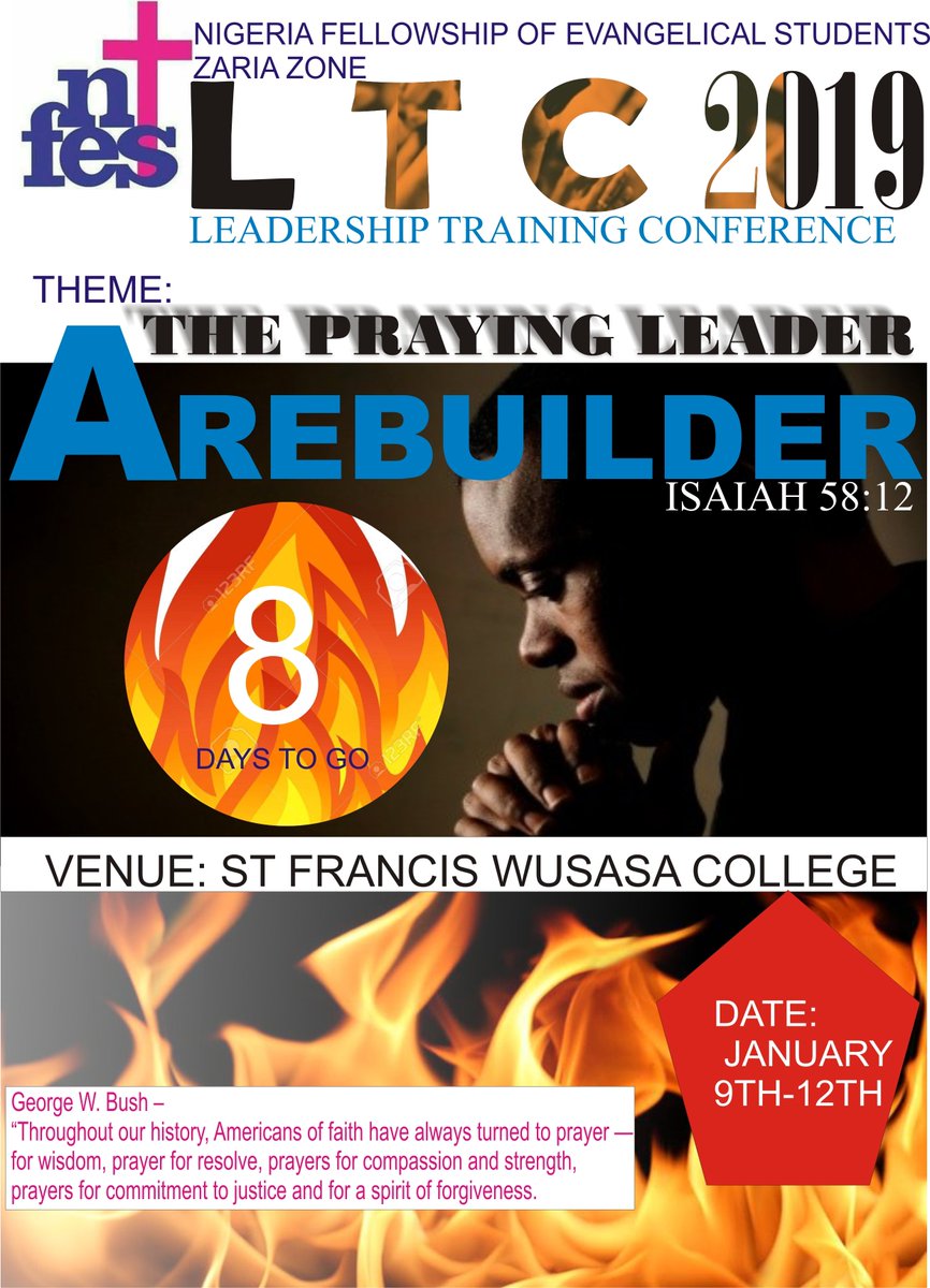Anticipate! Please pray along with us.
#NIFESltc19
#zariazone