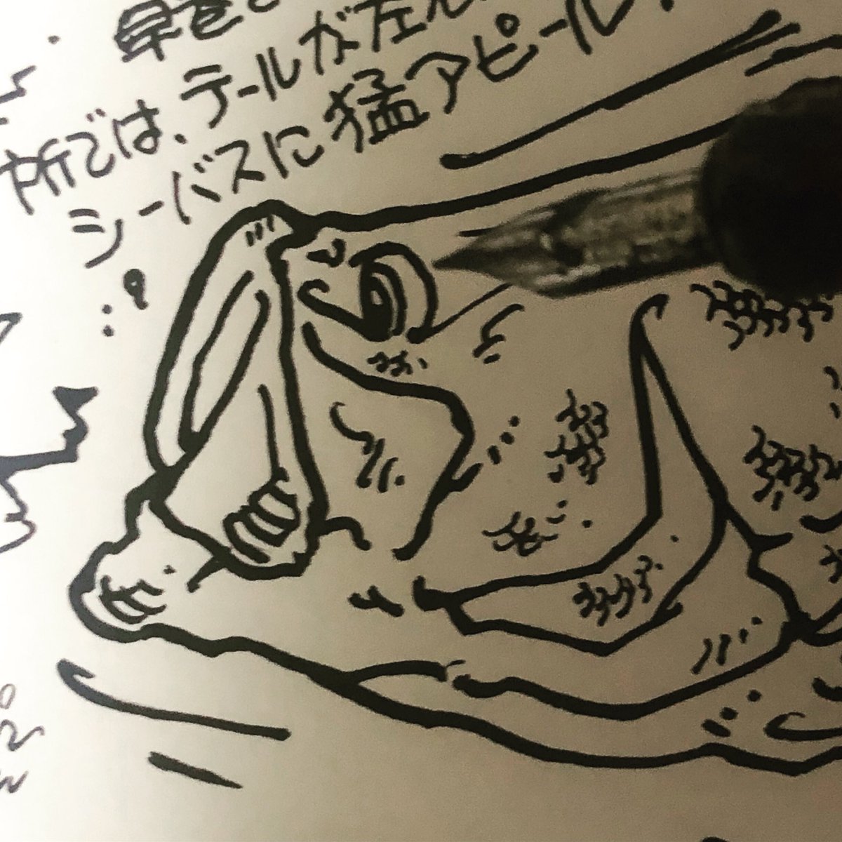時川真一 V Twitter パズデザインのカタログイラスト 今朝は2枚目に取り掛かっております パズデザイン シーバス ルアー トキシン Fishingart 釣り イラスト