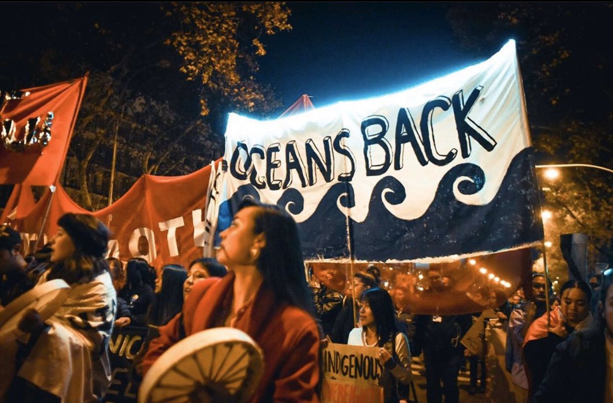 salishdropout's tweet photo. Proud of indigenous youth for bringing the Land Back movement from a meme to international stages. These are photos from the Madrid Climate March. Shoutout to Pacific Islander youth for Oceans Back banner and Sapmi youth for Ice Back signs. Taking it all back 2020 https://t.co/FmqX1zQpm8
