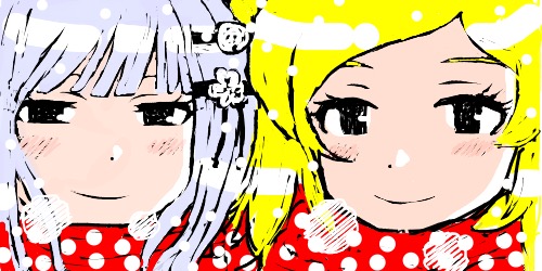 旧アカウントの絵を少しずつあげていきます
お絵描きの機能を使ってスマホと指で描いた絵から
古い絵なので違和感結構ありますので成長記録くらいに思って見過ごしてください
紬、髪下ろしエミリー、まつり、エミつむ 