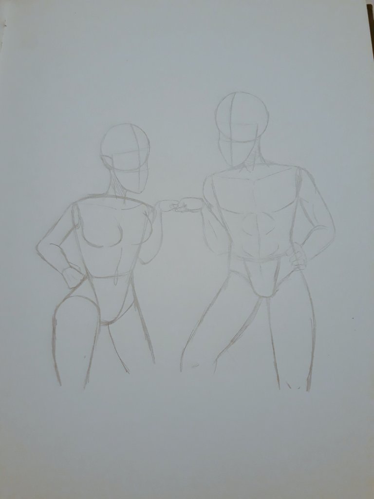 nerdyKnittress's tweet photo. I haven't drawn in so long I had to remember how anatomy works
#sketch #base https://t.co/D4GJsRMub9