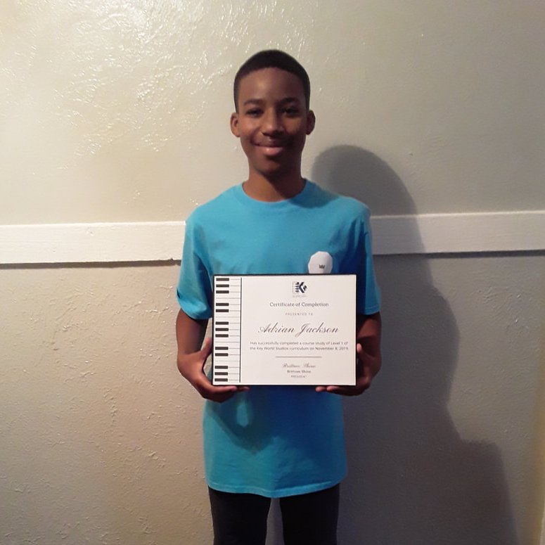 keyworldstudios's tweet photo. Congratulations Adrian! You have completed the Level 1 of the Key World Studios curriculum! Keep up the good work! https://t.co/HxRiXq4O2R