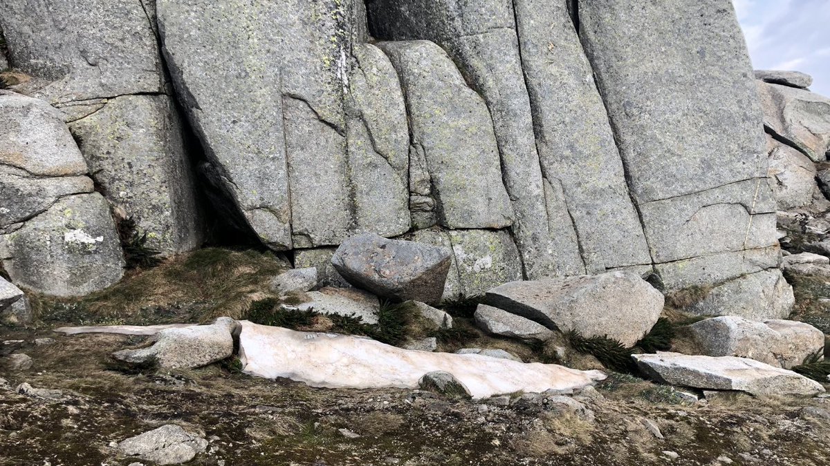 After Thredbo, the # #AAWT crosses Australia’s highest peaks, in the area imaginatively named “The Main Range”. Snow patches generally persist there till about Feb. I love the first pic. Can you tell which is snow and which is rock?