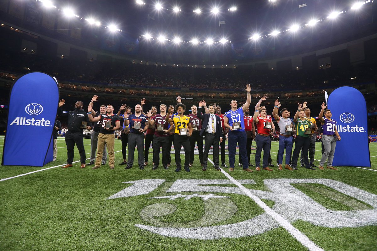Congratulations and thank you to the 2019 Allstate AFCA Good Works Team! #SugarBowl