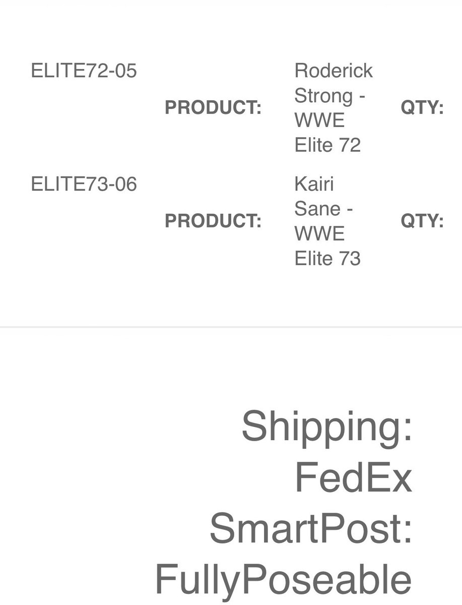 Longisland1892's tweet photo. With fear of #distributionproblems from @Walmart and @Target ... starting the #NewYear off right with an order from @RingsideC & securing my @roderickstrong and @KairiSaneWWE elites! Thank you @FullyPoseable for saving me 10% using code “Fullyposeable”! #Figlife #undisputed https://t.co/Msyfwc9QOD