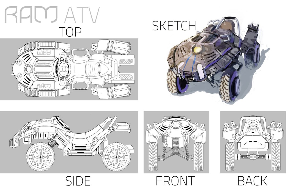 During one summer while in college I wanted some experience "in the field" so I worked as concept artist on a small FPS project that went through a few different name changes. I think they landed on Zone: Commando??
It was very Halo inspired. Never finished development though.
