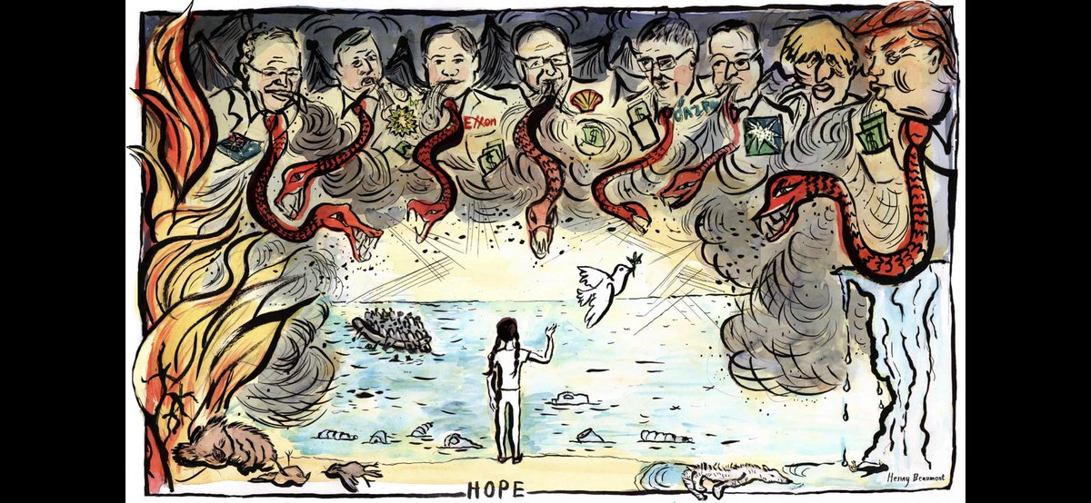 edu4drr's tweet photo. Today’s Guardian newspaper cartoon. Credit: Henny Beaumont. #ClimateChange. Let’s change leaders  in 2020 who refuse to change. https://t.co/waZWFNF24j