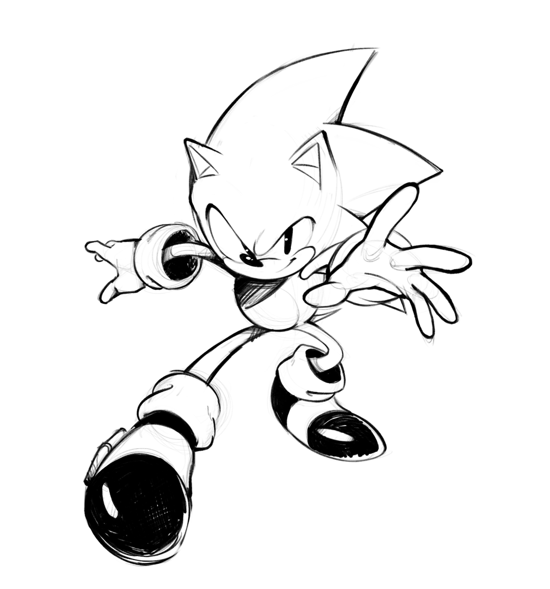 Aeyga_X's tweet photo. Make 2020 your year of ACTION!

START what you always wanted to do! May the year be fruitful to you all. Have a Sonic sketch :) https://t.co/YdQsZcJbcK
